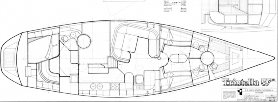 Trintella 57A Fanfare interior layout