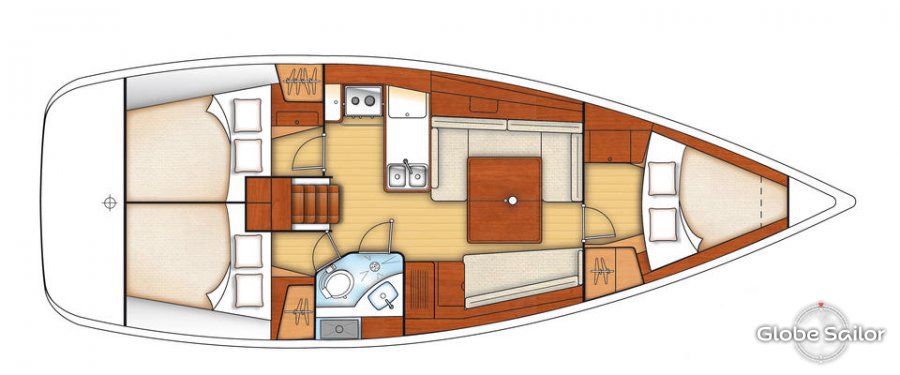 Beneteau Oceanis 37 interior layout