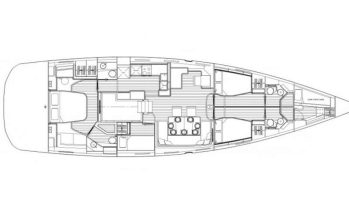 Jeanneau 64 Viata interior layout