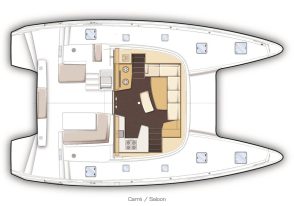 Lagoon 42 interior layout saloon